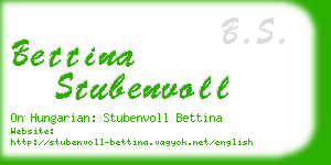 bettina stubenvoll business card